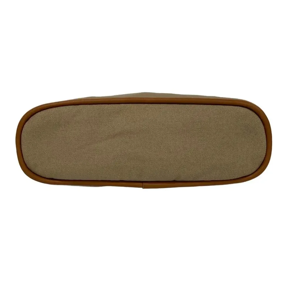 Hermès Bolide Pouch 20 Pouch Light Brown Canvas Leather
